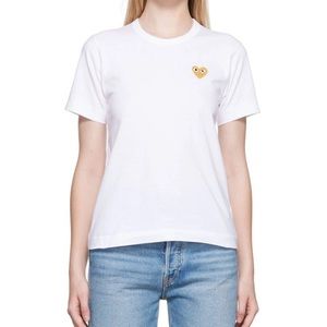 COMME DES GARÇONS PLAY White Heart Patch T-Shirt